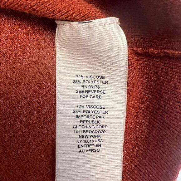 Philosophy Orange Red Ruffled Sleeveless sweater - Picture 4 of 6